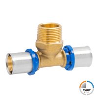 Pressfitting T-Stück mit AG 32 x 1 x 32 TH-H Kontur...