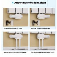 Multiblock Mittelanschluss Hahnblock Universal Multiblock Universal Eck-/Durchgangsform + Thermostatkopf WEIß